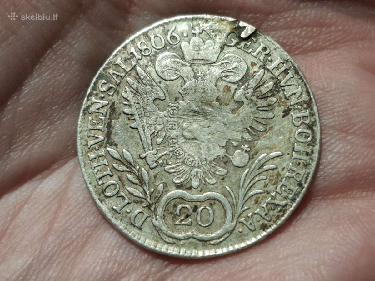 Austrija 20 kreuzer 1806 sidabras