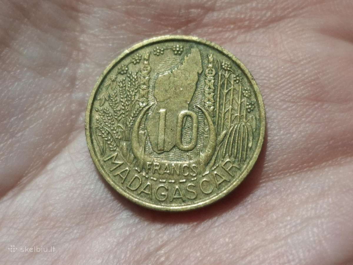 Madagaskaras 10 frankų 1953