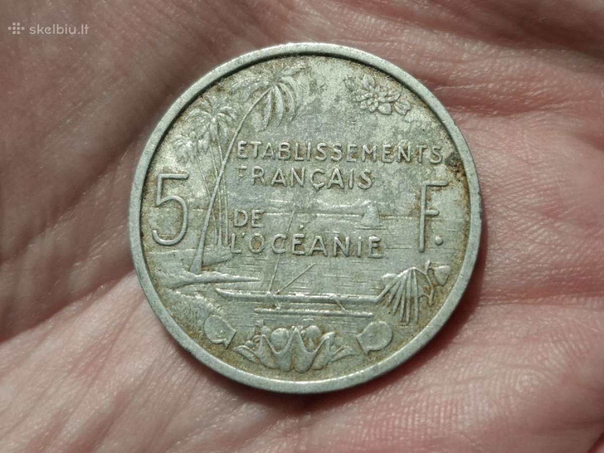 Prancūzijos Okeanija 5 frankai 1952