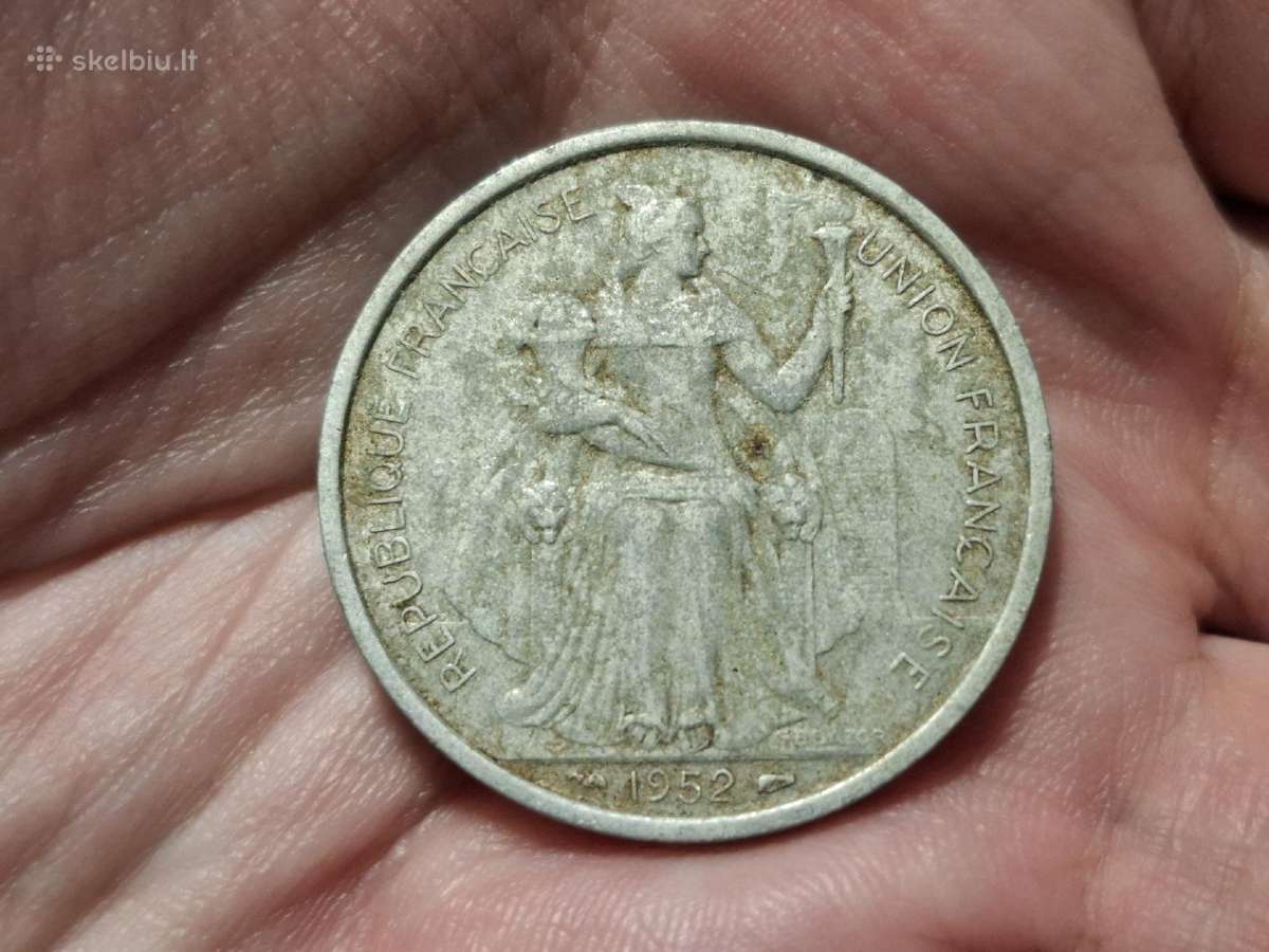 Prancūzijos Okeanija 5 frankai 1952 - nuotraukos Nr. 2