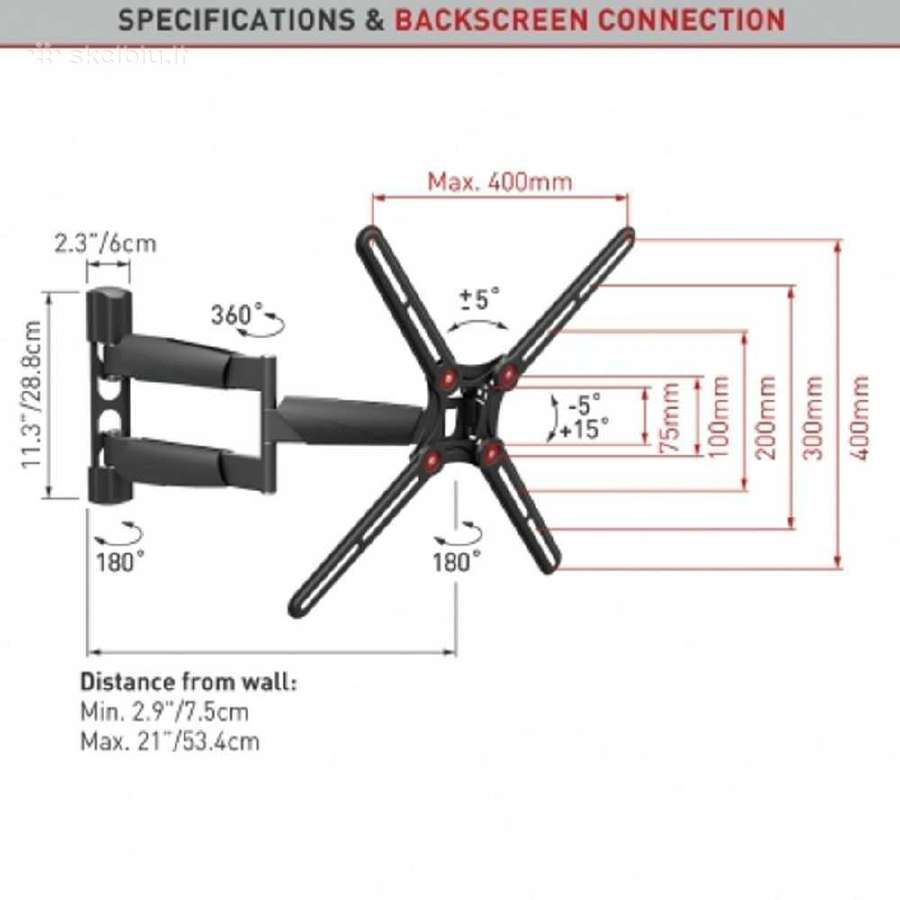 Televizoriaus laikiklis Barkan Bm343lp 13-65''