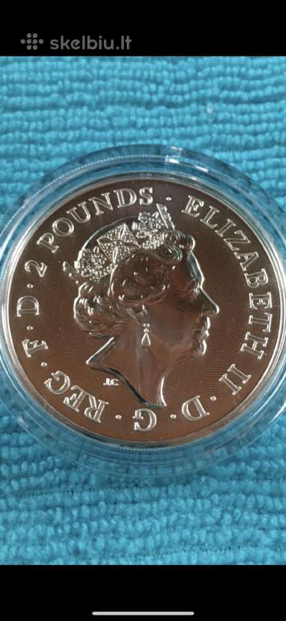Moneta UK 2019m. 2 svarai, sidabras(.999) - nuotraukos Nr. 2