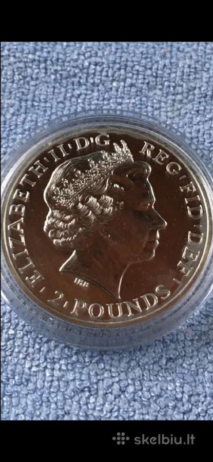 Moneta UK 2015m. 2 svarai, sidabras(.999) - nuotraukos Nr. 2