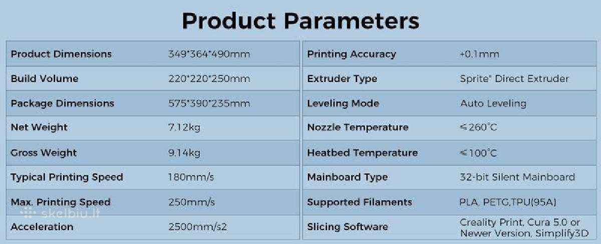 3D spausdintuvas Creality Ender-3v3 Se 220x220x250 - nuotraukos Nr. 14