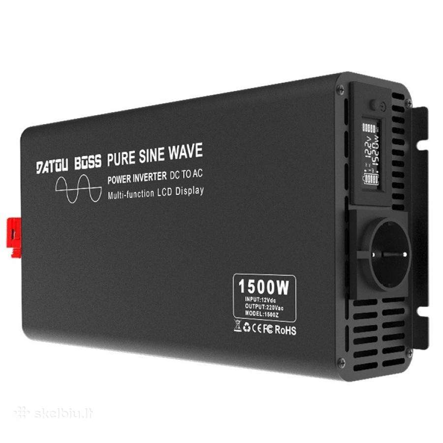 Datouboss 1500w Pure Sine Wave Inverteris 12v - nuotraukos Nr. 2