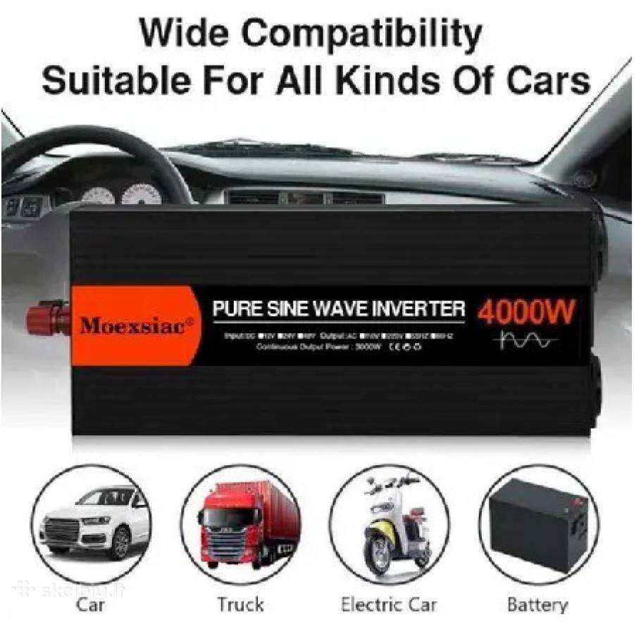 Tikro sinusao 12v Inverteris 4000w Double Eu