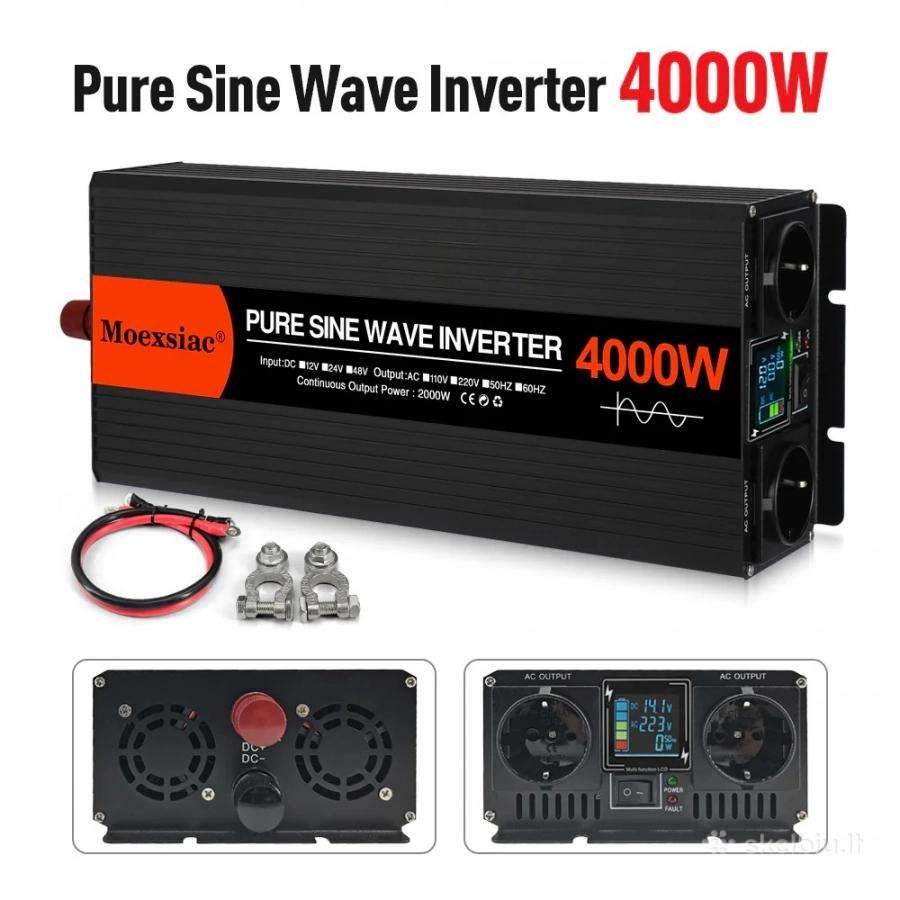 Tikro sinusao 12v Inverteris 4000w Double Eu - nuotraukos Nr. 3