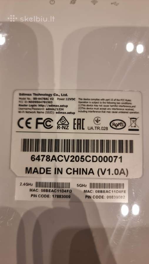 Modemas Edimax Br-6478ac V2
