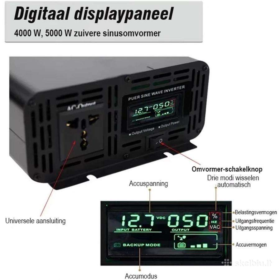 Eafc 5000w inverteris Dc 12v To Ac 220v