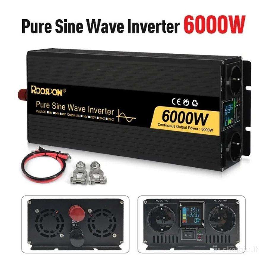 Rddspon tikro sinuso 6000w 24v į 220v