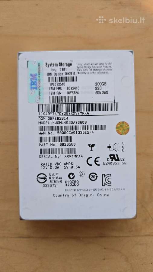 2.5" Sas SSD 200gb 3.84tb 7.68tb 15.36tb 30.72tb - nuotraukos Nr. 15