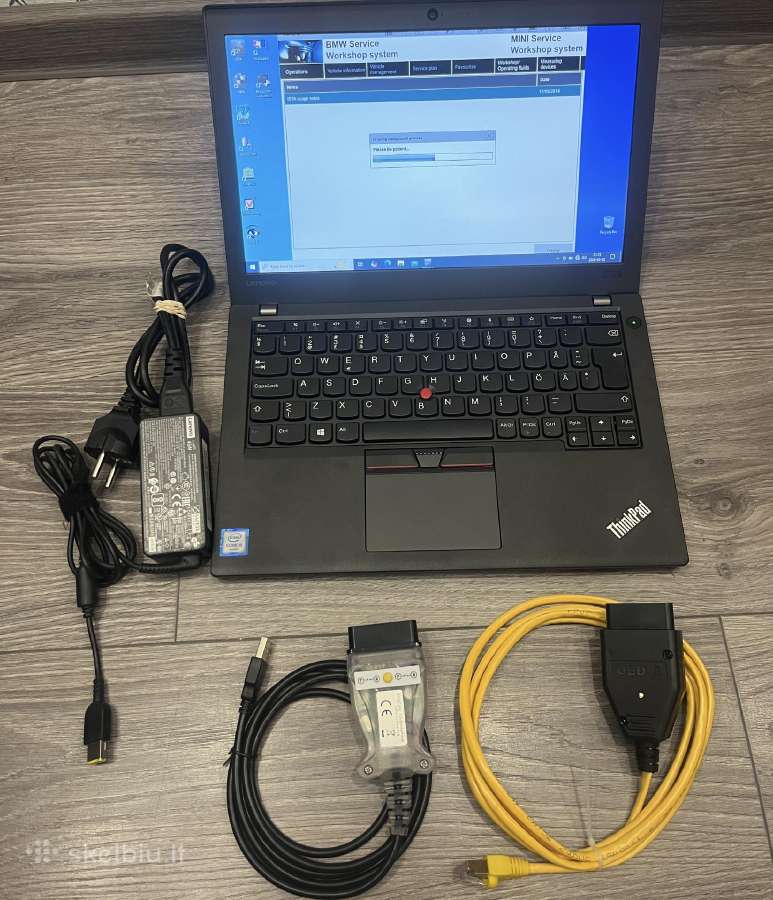 Lenovo kompiuteris su Bmw diagnostikos įranga