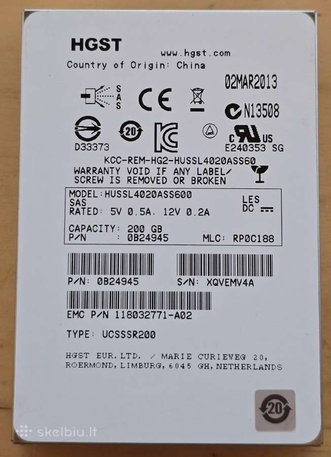 2.5" Sas SSD 200gb 3.84tb 7.68tb 15.36tb 30.72tb - nuotraukos Nr. 17
