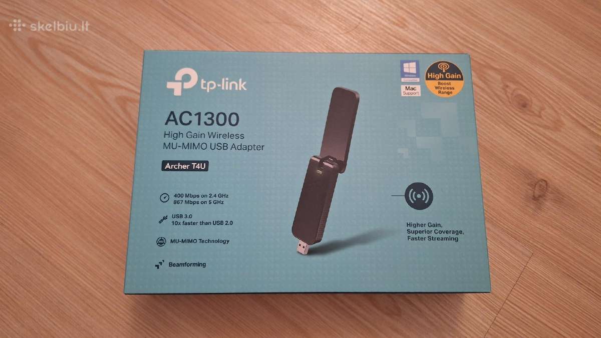 Tp-link Ac1300 Archer T4u WiFi adapteris