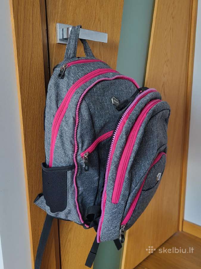 Mokyklinė kuprinė iš dviejų dalių mergaitei