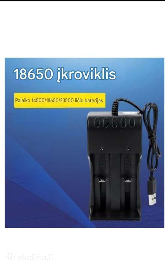 Elementų įkroviklis 3,7v - nuotraukos Nr. 3