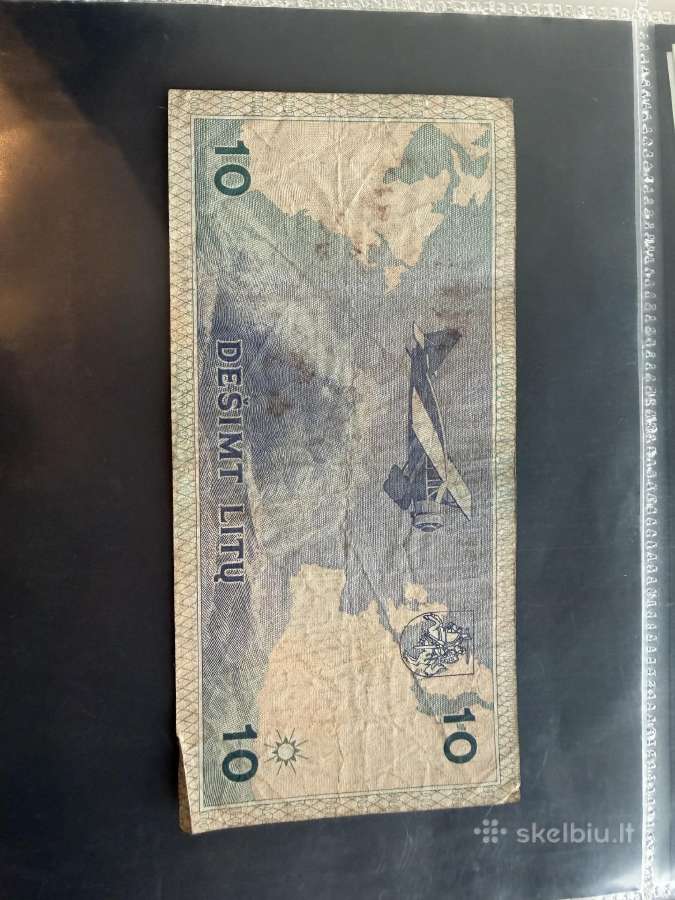 10 litų 1993 metų banknotas - nuotraukos Nr. 2