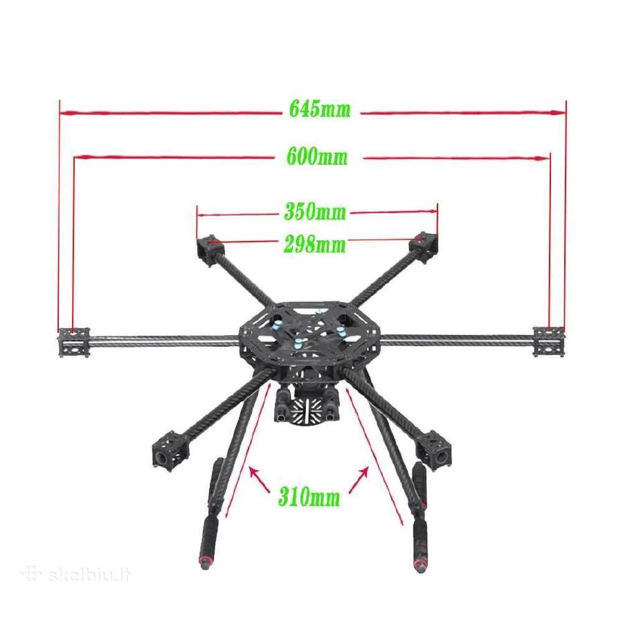 6 variklių hexacopter dronų rėmai - nuotraukos Nr. 2