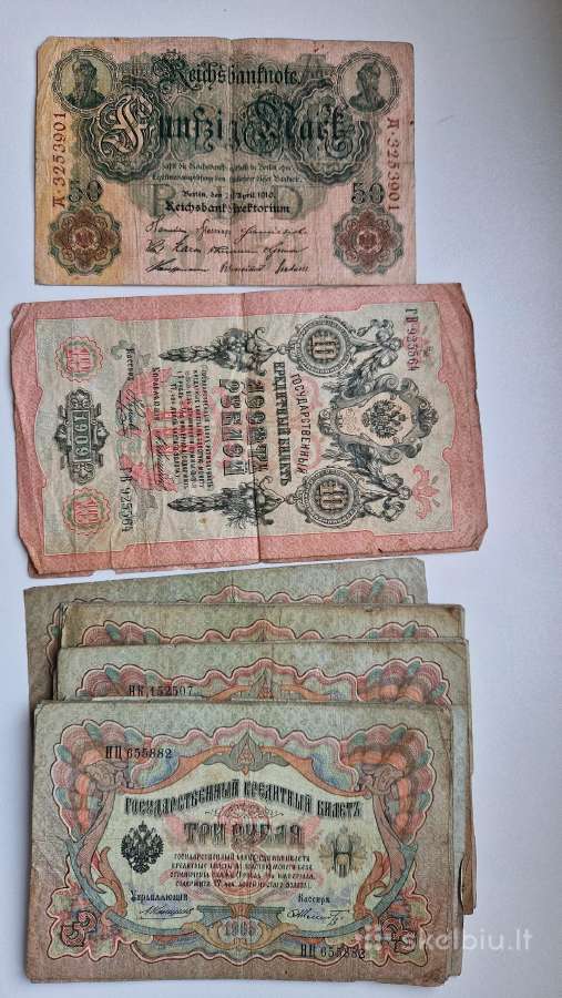 Parduosiu senovinius banknotus