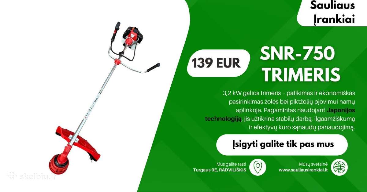 Benzininis Trimeris Snr-750 (3,2 kw) – Japoniška K - nuotraukos Nr. 2