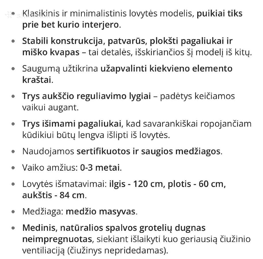 Lovytės kūdikiams - nuotraukos Nr. 3