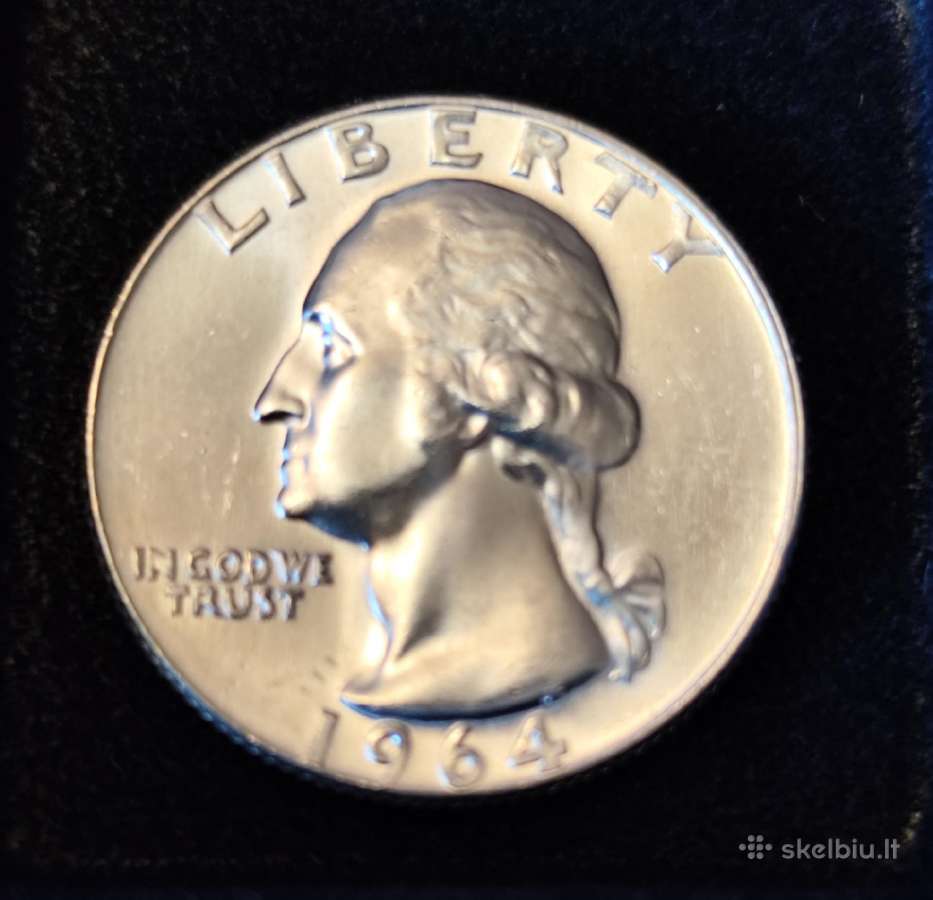 JAV 25c. 1964 D. Usa. Sidabras.