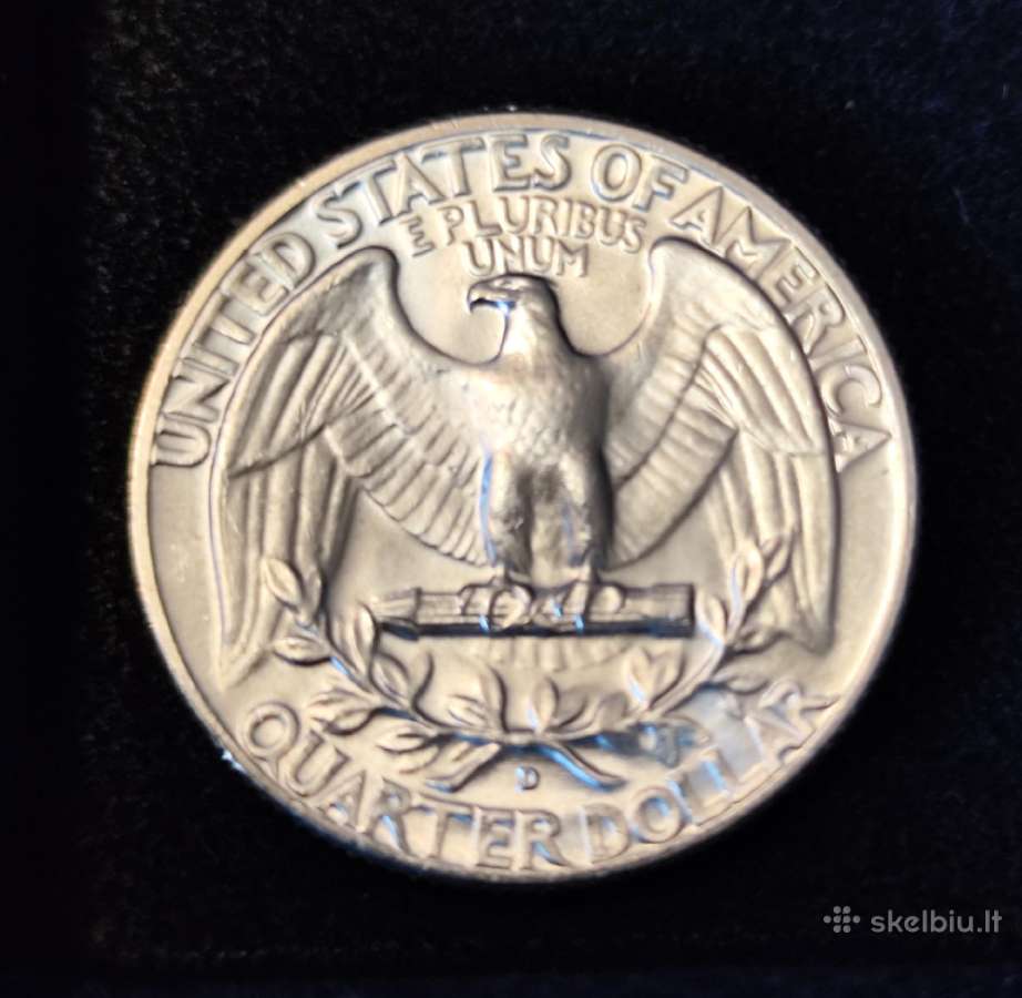 JAV 25c. 1964 D. Usa. Sidabras. - nuotraukos Nr. 2