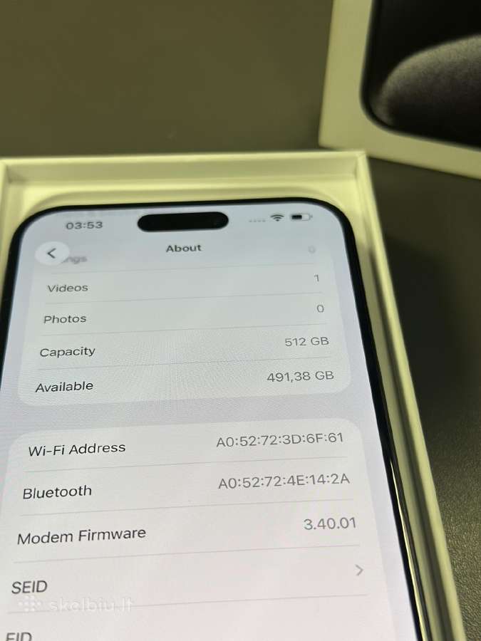 Kaip naujas iPhone 15 Pro Max 512gb su garantija. - nuotraukos Nr. 2