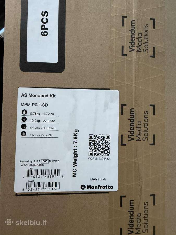 Vienkojis stovas Manfrotto Mpm-r0-1-sd Monopod - nuotraukos Nr. 4