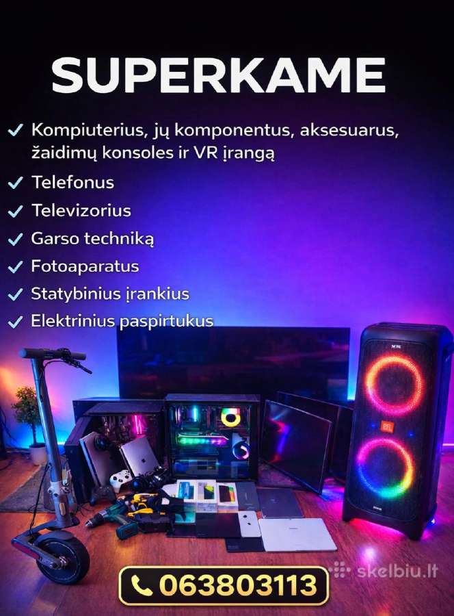 Perku kompiuterius ir kitą techniką