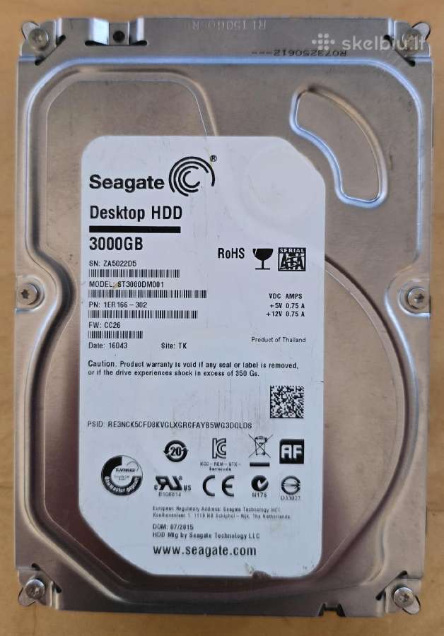 2.5" 3.5" Sata HDD 1tb 2tb 3tb 4tb 6tb 8tb 10-32tb - nuotraukos Nr. 27