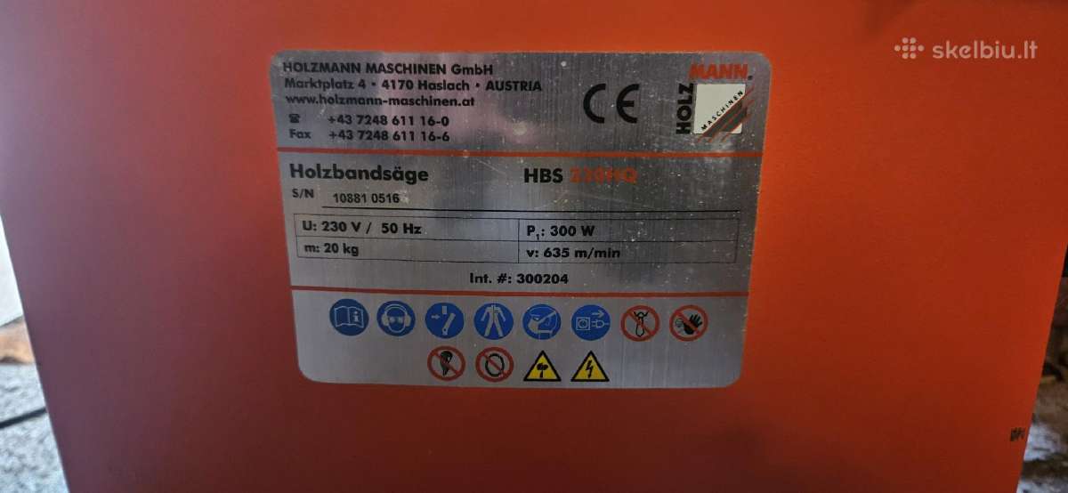 Juostinės pjovimo staklės Holzmann 230hq - nuotraukos Nr. 3