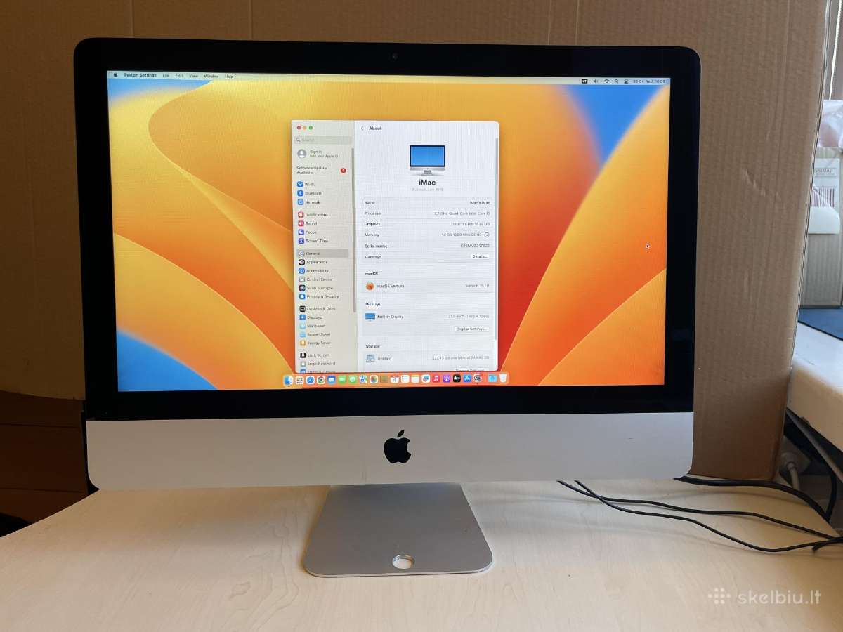 Apple iMac 21" i5 16gb 256ssd su garantija - nuotraukos Nr. 2