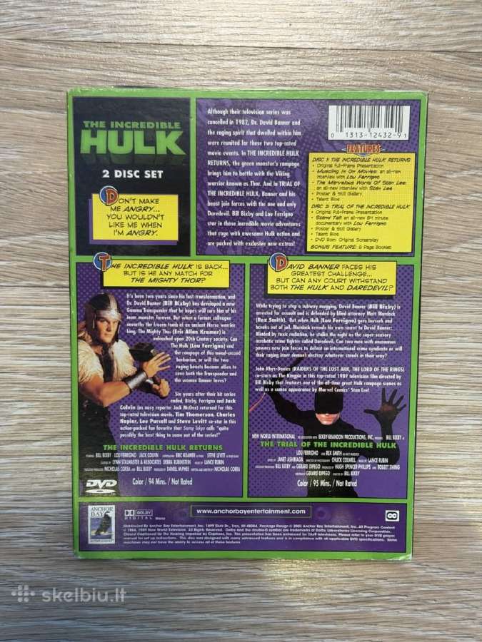 The Incredible Hulk 2 Disc Set Dvd - nuotraukos Nr. 2