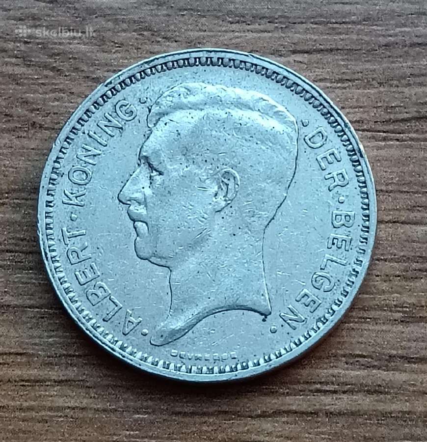Belgija 1934 m. 20 frankų - nuotraukos Nr. 2