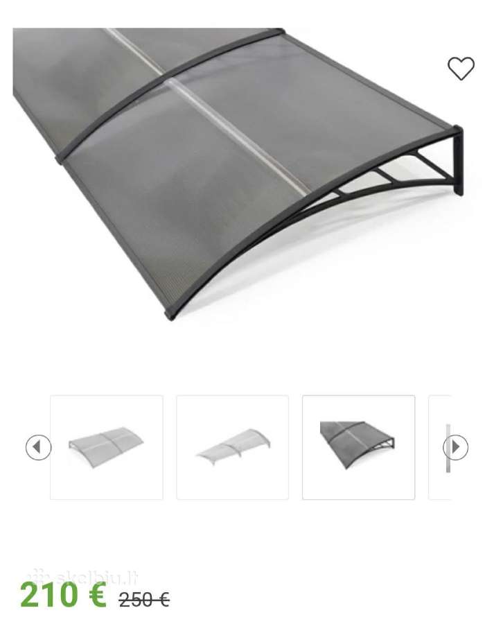 Lauko durų stogelis naujas 140cm - 145cm