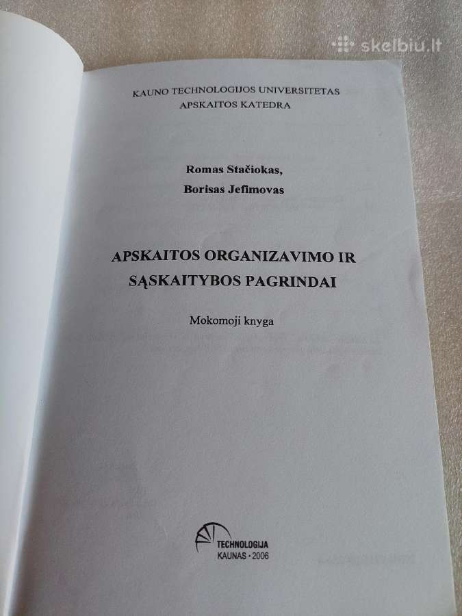 Apskaitos organizavimo ir sąskaitybos pagrindai - nuotraukos Nr. 2