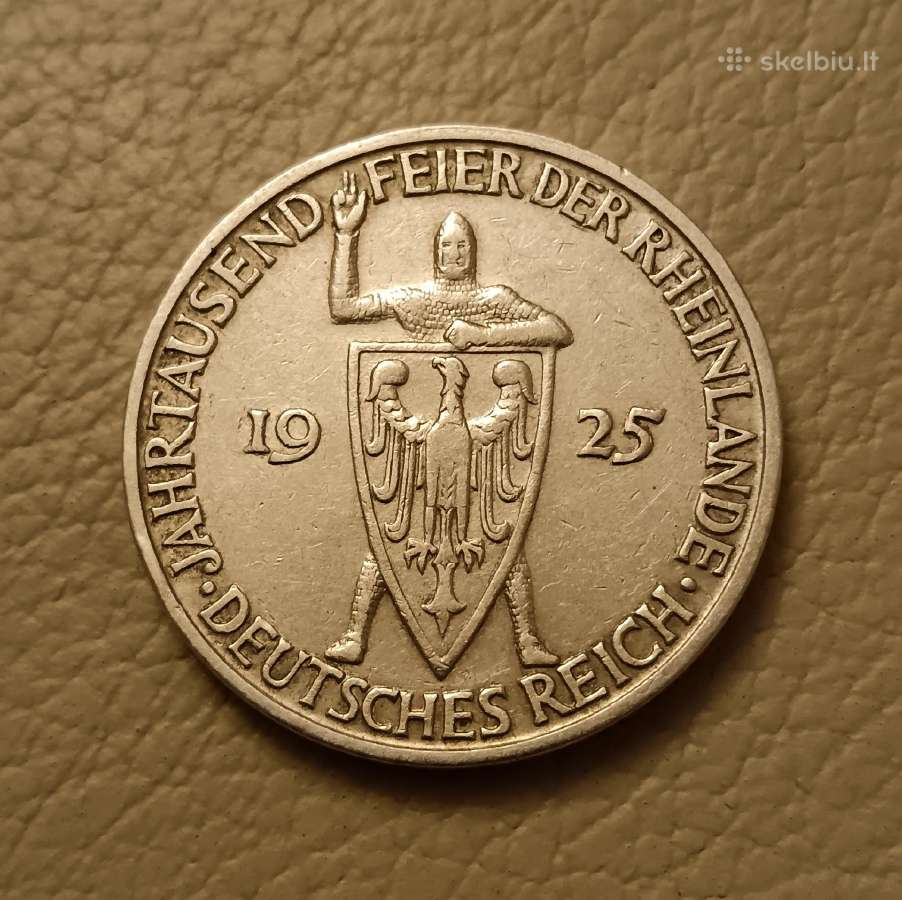 Vokietija 3 Reichsmarkės 1925 D - nuotraukos Nr. 2