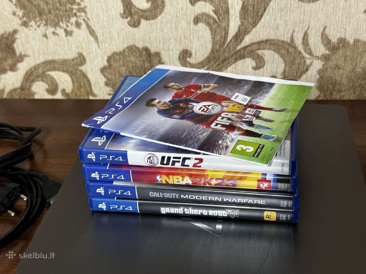 Playstation 4 Slim 1tb + 2 pultai + 5 žaidimai - nuotraukos Nr. 2