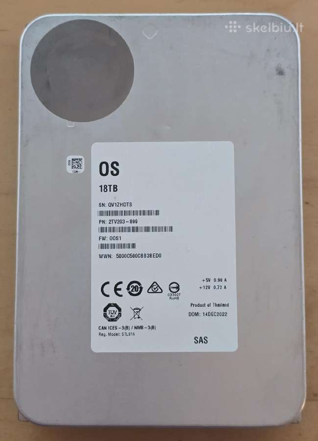 3.5" Sas HDD 73gb-600gb 1tb-10tb 12tb-32tb - nuotraukos Nr. 21