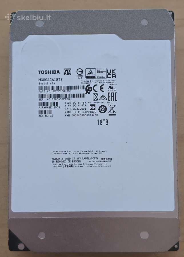 2.5" 3.5" Sata HDD 1tb 2tb 3tb 4tb 6tb 8tb 10-32tb - nuotraukos Nr. 28