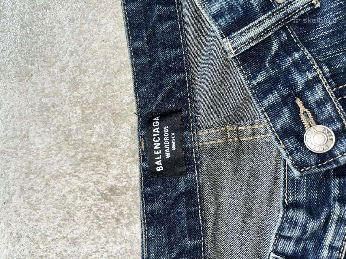 Balenciaga nauji džinsai, mėlyni, 32 - nuotraukos Nr. 4