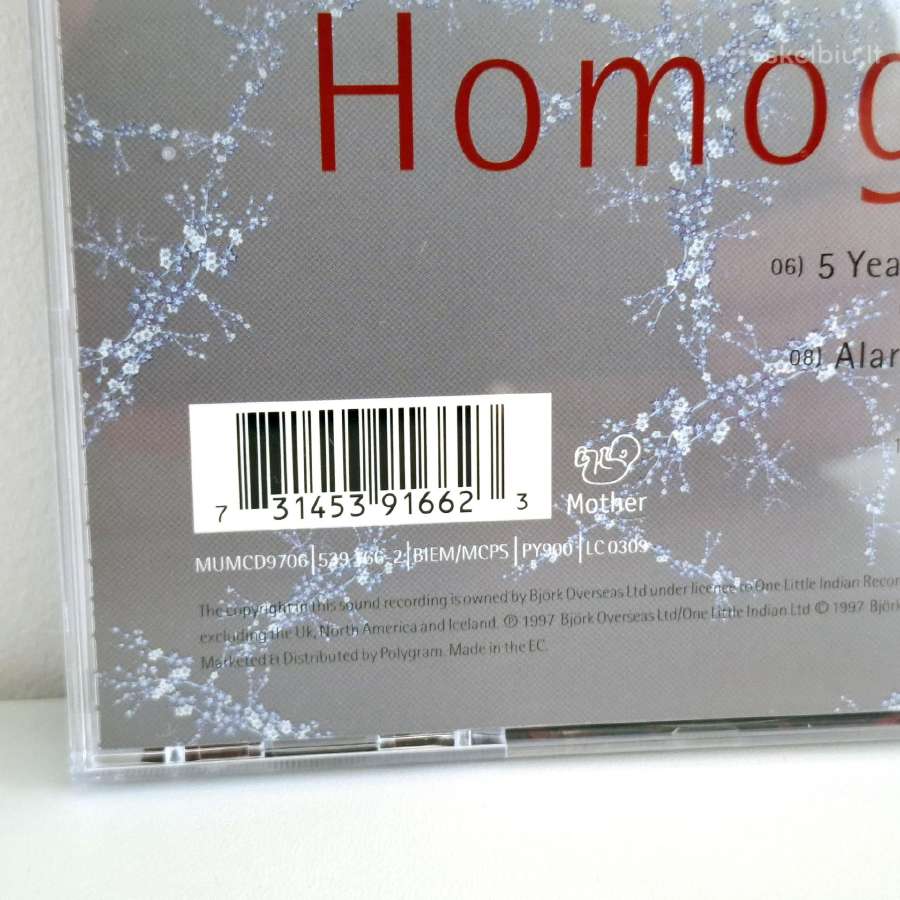 Bjork - Homogenic (CD, Albumas) - nuotraukos Nr. 5