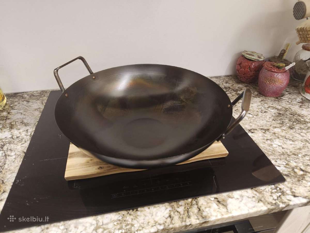 Angilnio plieno Wok keptuvė 40cm
