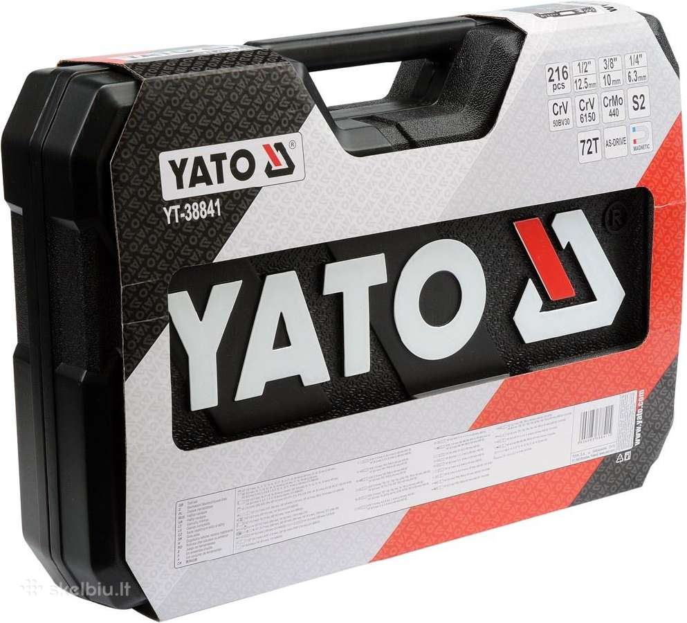 Įrankių rinkinys Yato, 216 dalių - nuotraukos Nr. 3