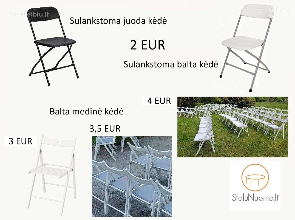 Stalų, suolų, kėdžių ir kitų baldų nuoma - nuotraukos Nr. 4