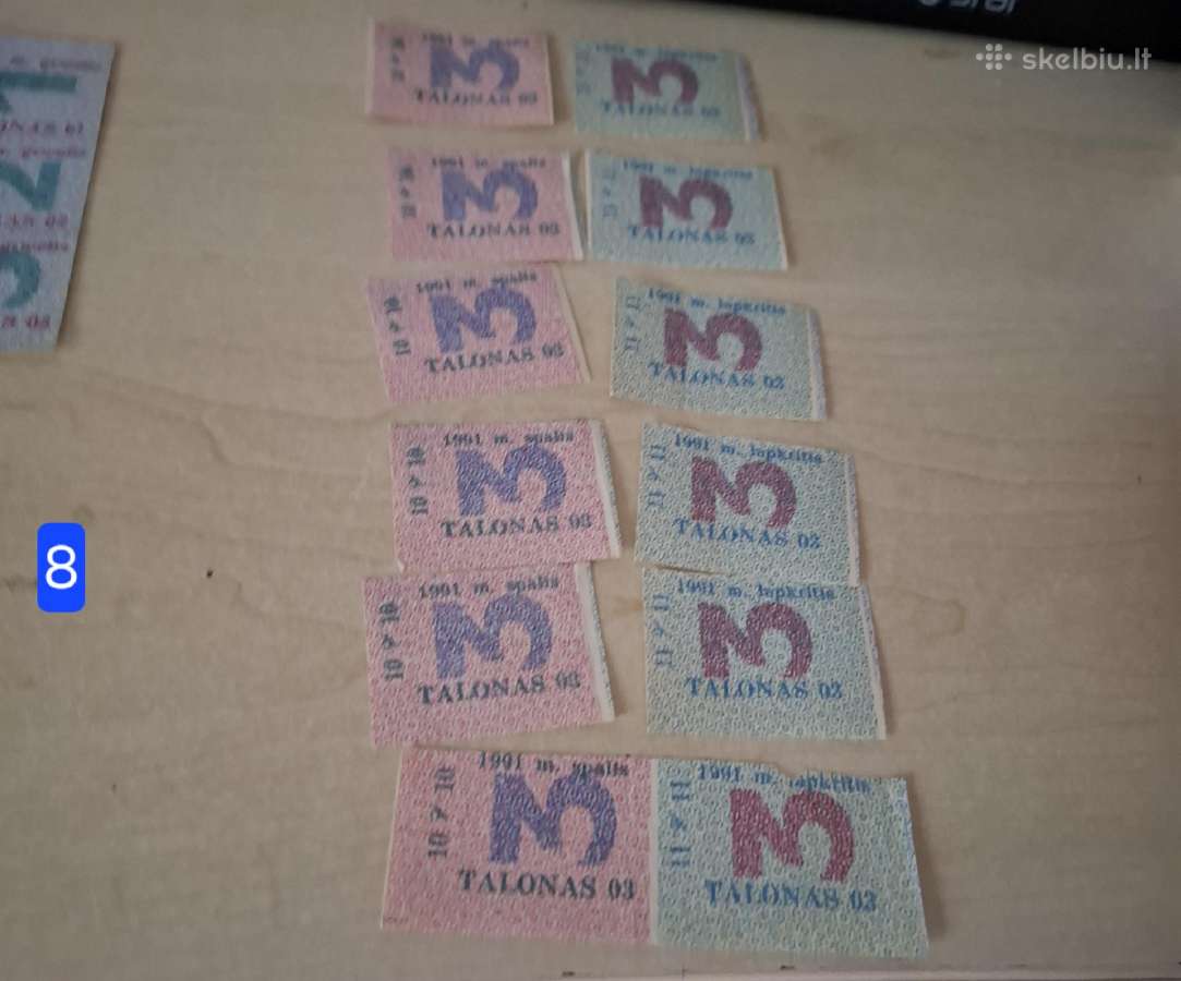 Lietuvos maisto talonai. 1991 m.,1992 m. - nuotraukos Nr. 9