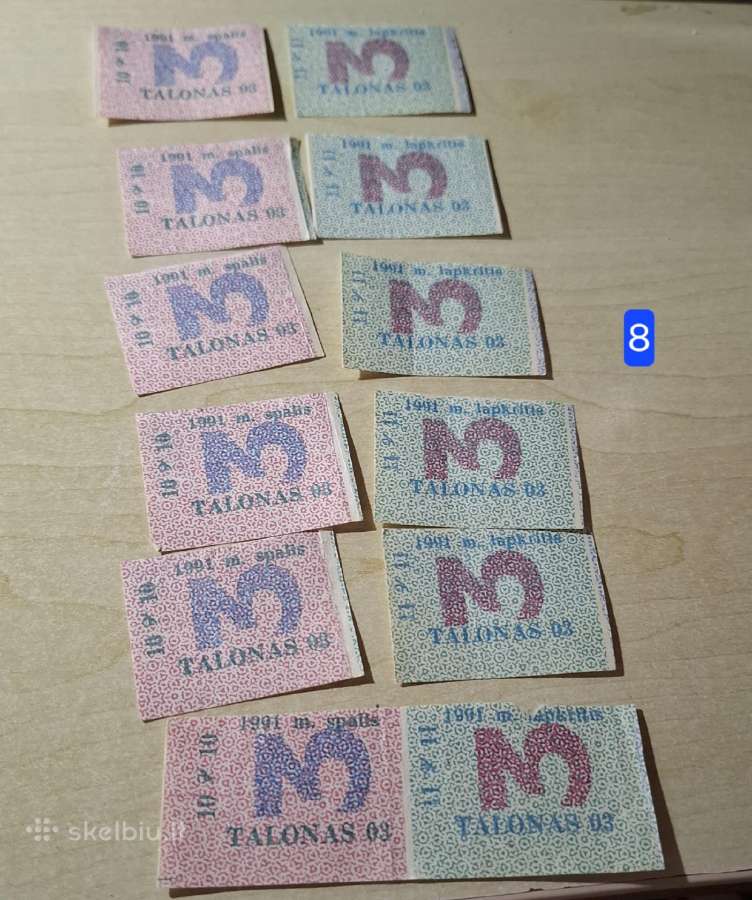 Lietuvos maisto talonai. 1991 m.,1992 m. - nuotraukos Nr. 10