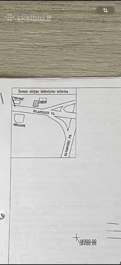 Dalis sklypo 22,5arai iš 45a 3700aras