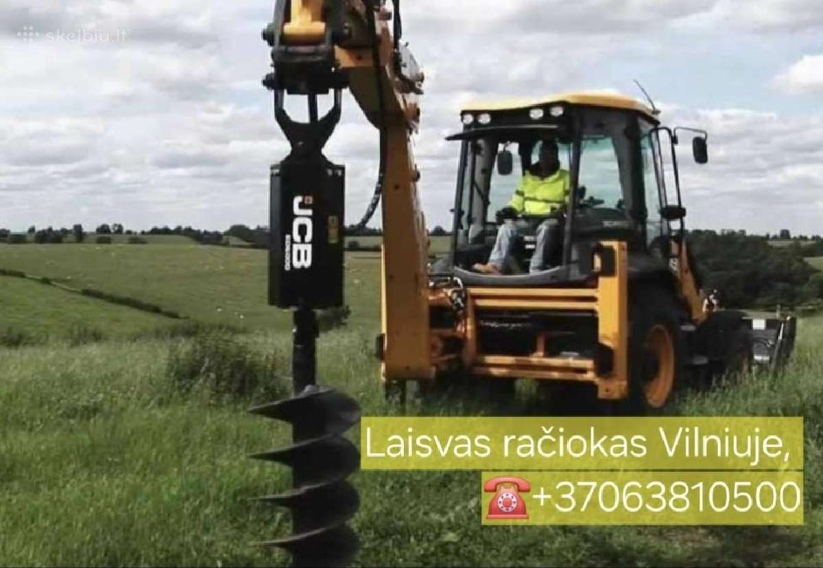 Ekskavatoriaus (račioko) nuoma su operatoriumi